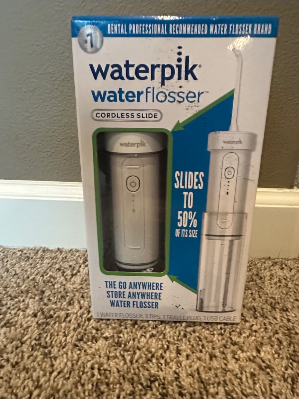 Waterpik Cordless Slide Water Flosser - White